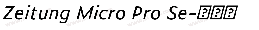 Zeitung Micro Pro Se字体转换